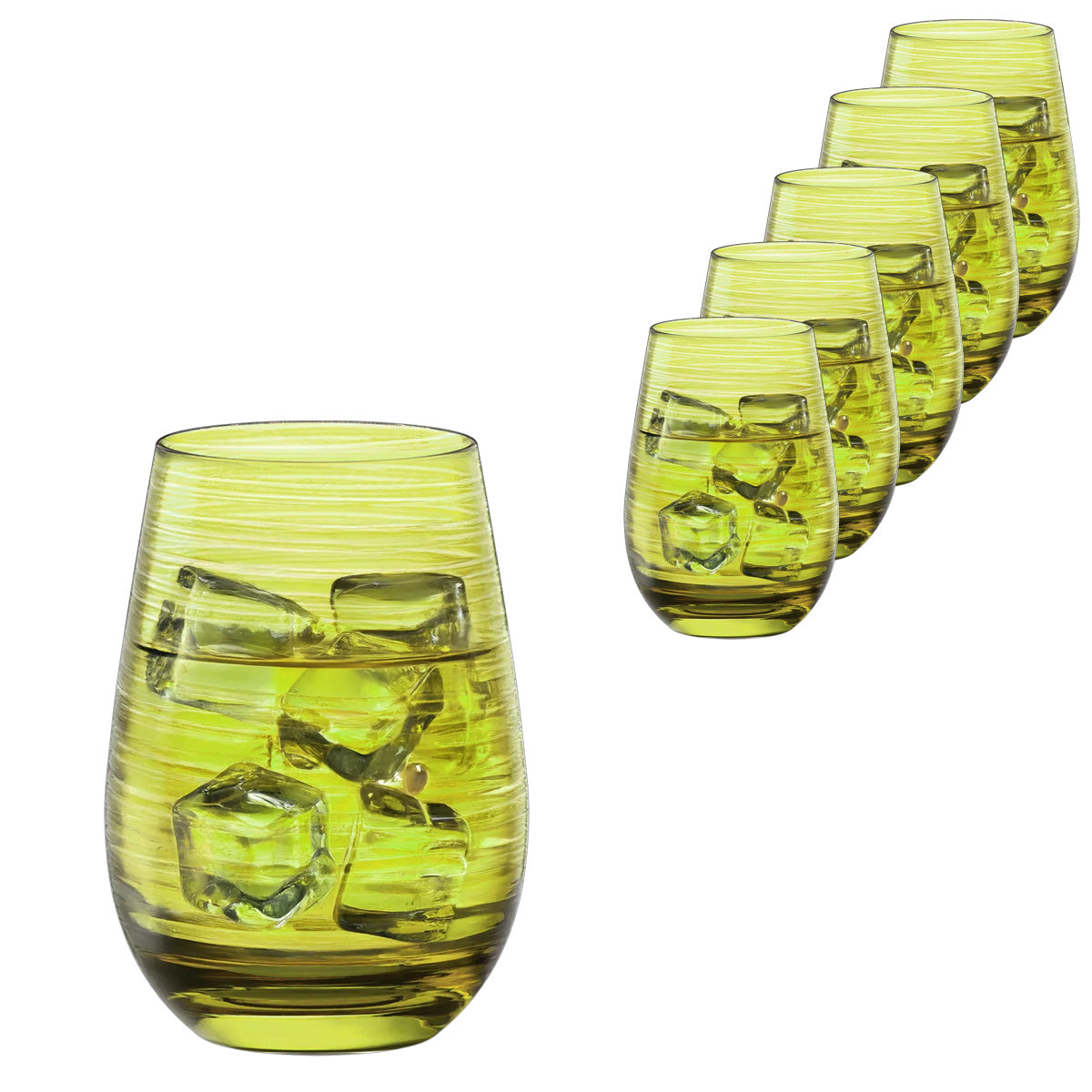 Stolzle Twister Olive Water / Mixer Tumbler Glass 465ml - Set of 6