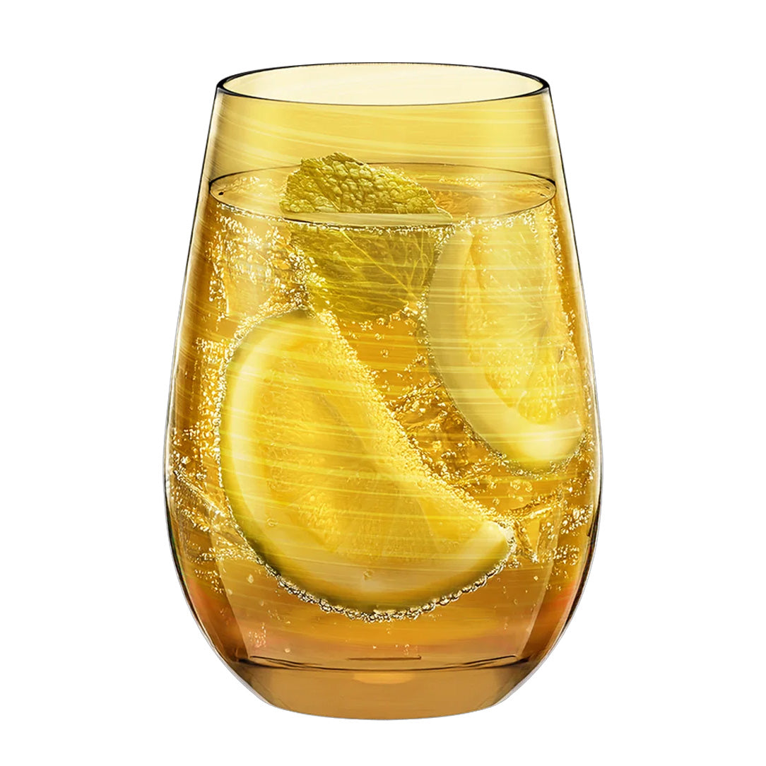 Stolzle Twister Amber Water / Mixer Tumbler Glass 465ml - Set of 6