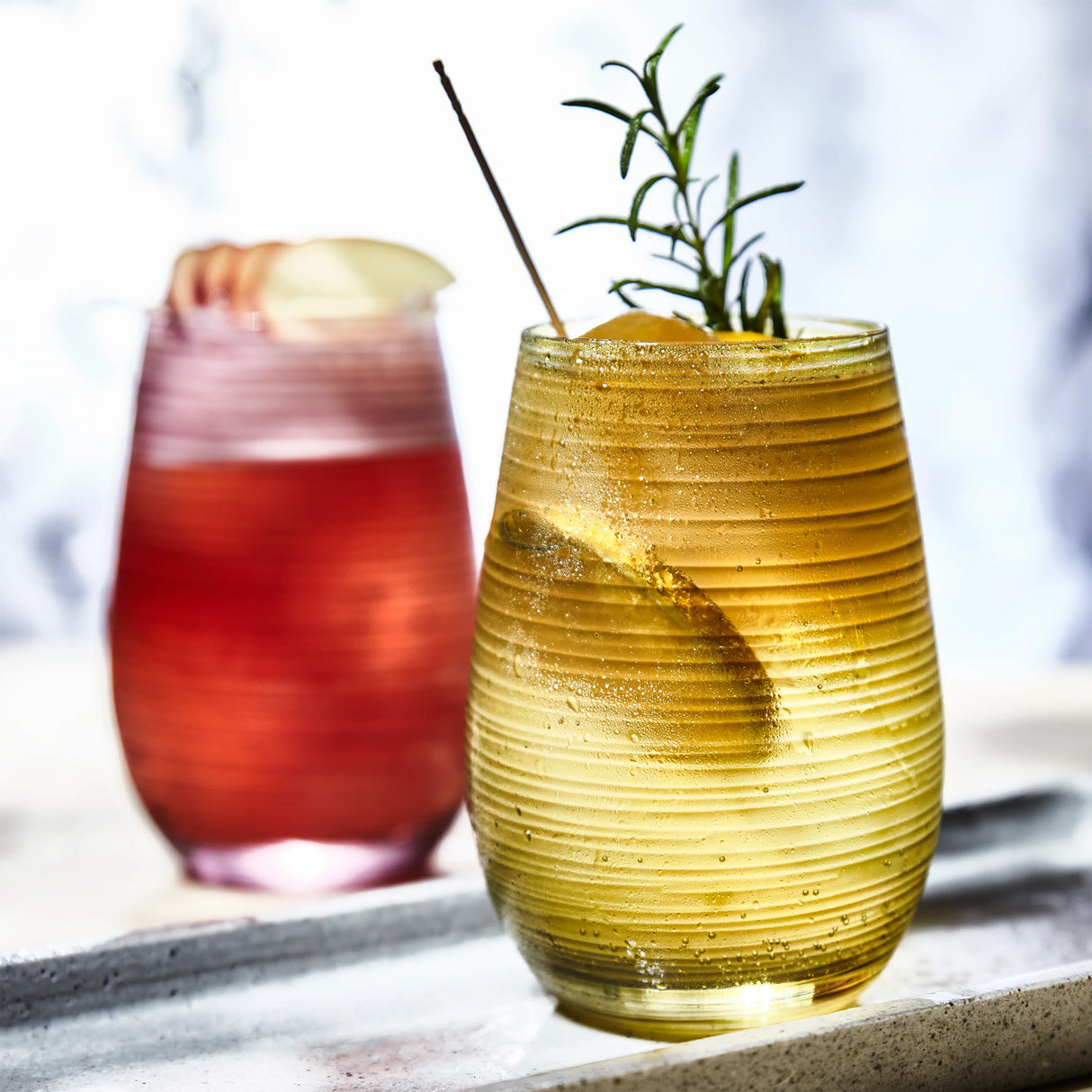 Stolzle Twister Amber Water / Mixer Tumbler Glass 465ml - Set of 6