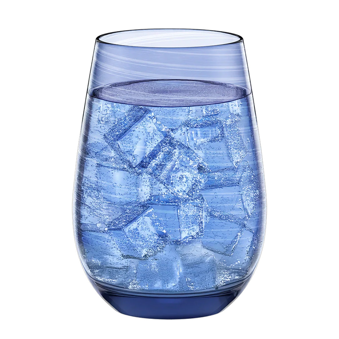 Stolzle Twister Smokey Blue Water / Mixer Tumbler Glass 465ml - Set of 6
