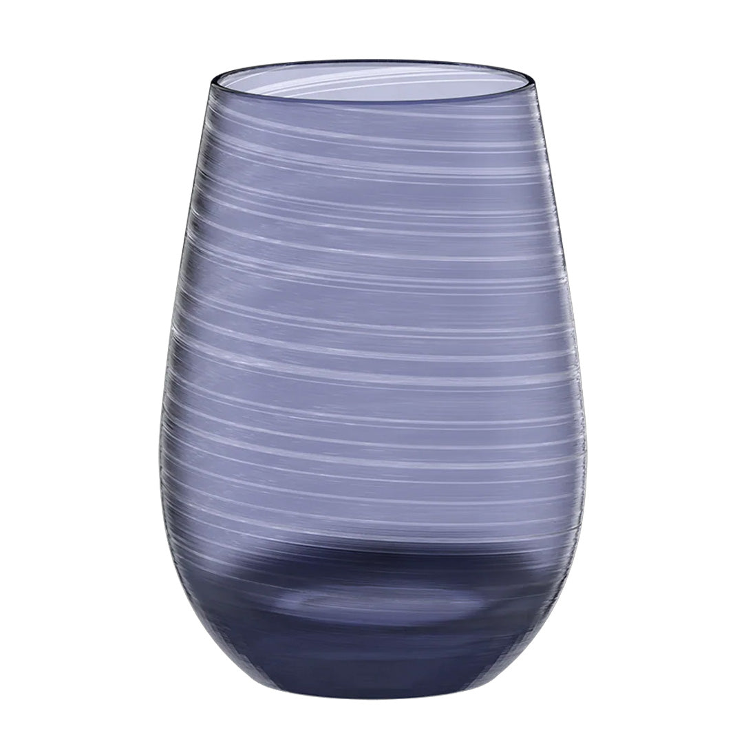 Stolzle Twister Smokey Blue Water / Mixer Tumbler Glass 465ml - Set of 6