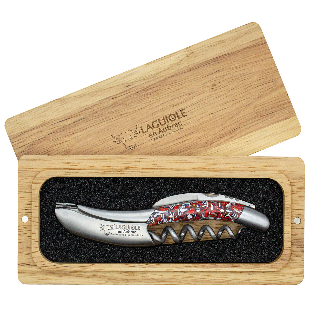 Laguiole En Aubrac Sommelier Corkscrew Recycled Credit Card Handle