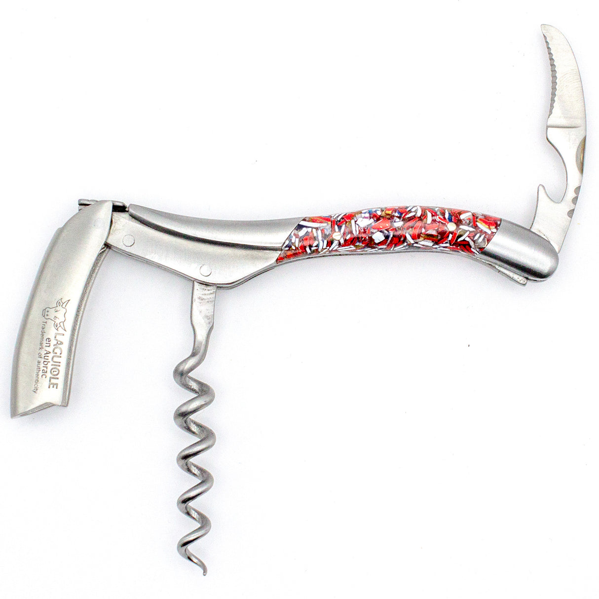 Laguiole En Aubrac Sommelier Corkscrew Recycled Credit Card Handle