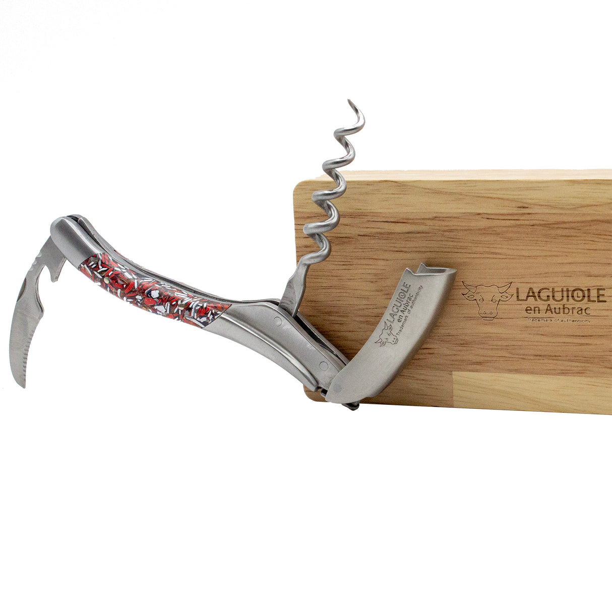 Laguiole En Aubrac Sommelier Corkscrew Recycled Credit Card Handle