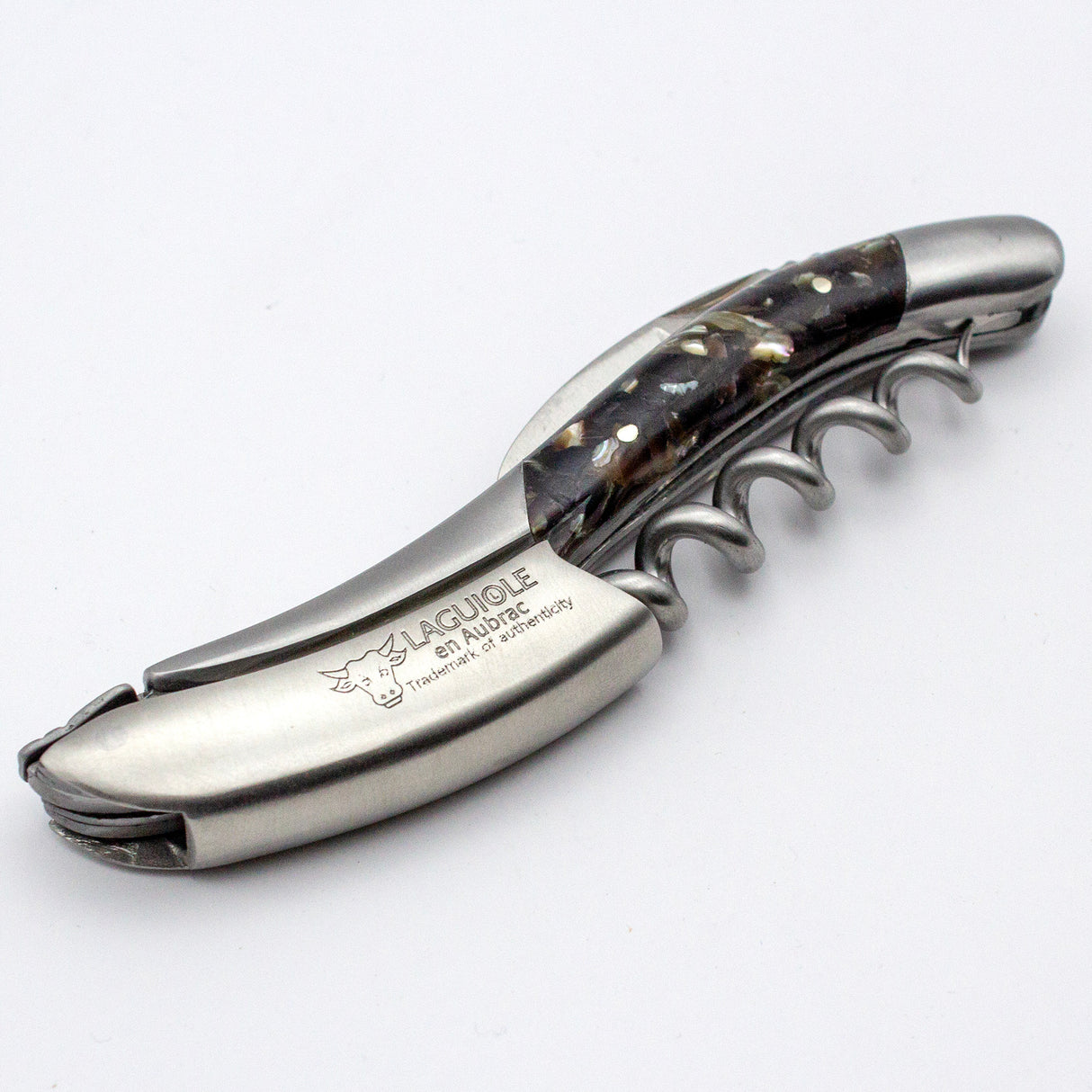 Laguiole En Aubrac Sommelier Corkscrew Pearl Mussel Abalone Shell Handle