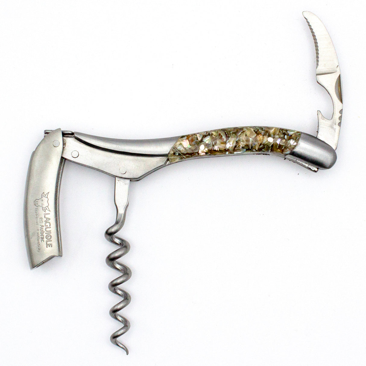 Laguiole En Aubrac Sommelier Corkscrew Abalone Shell Handle