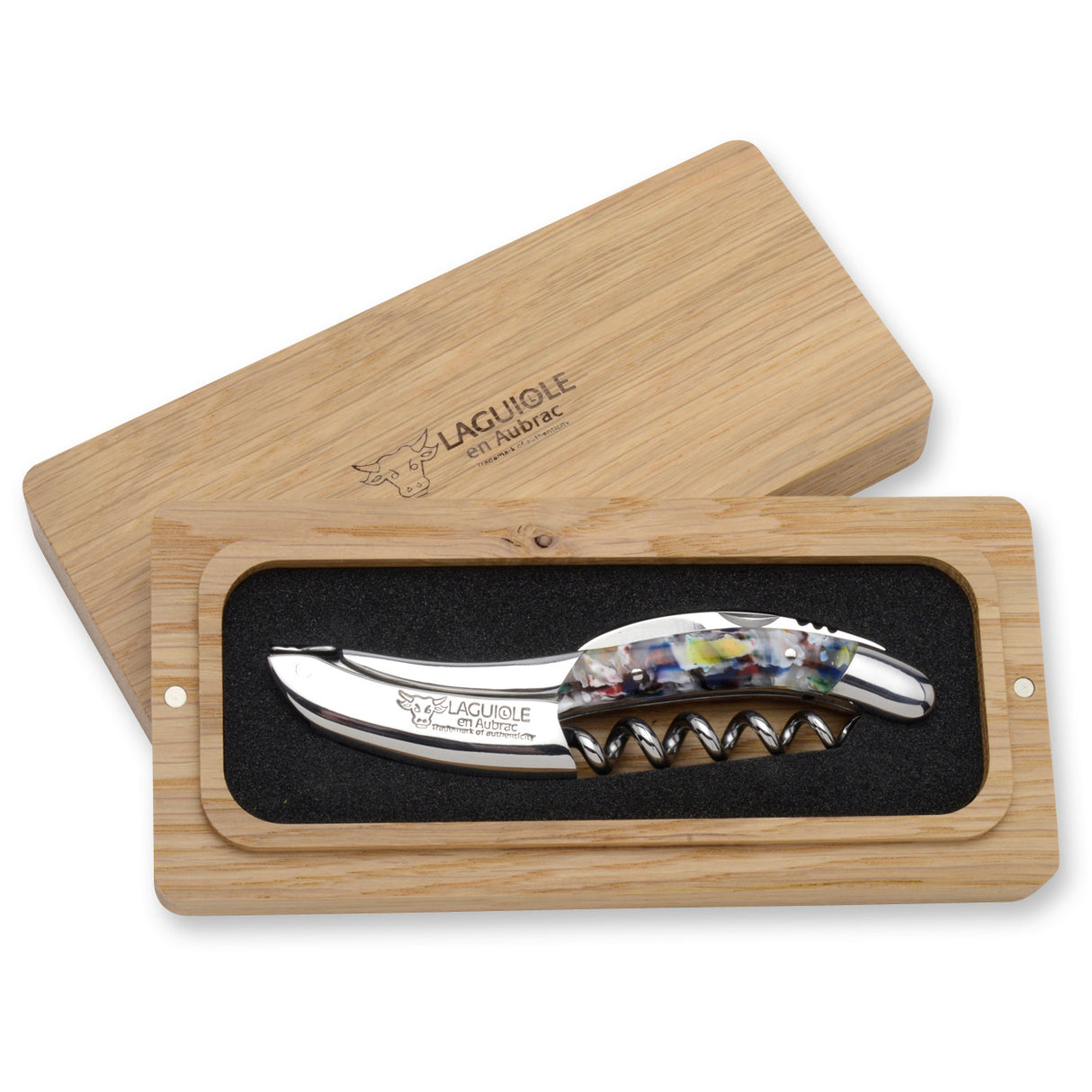 Laguiole en Aubrac Sommelier Corkscrew Harlequin Handle