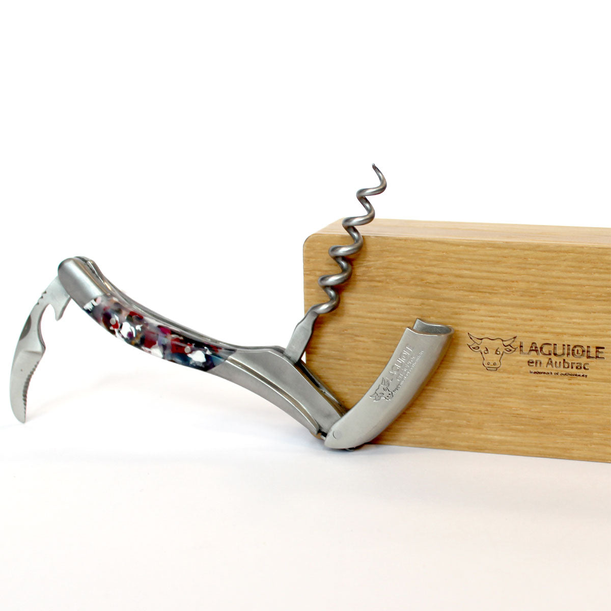 Laguiole en Aubrac Sommelier Corkscrew Harlequin Handle