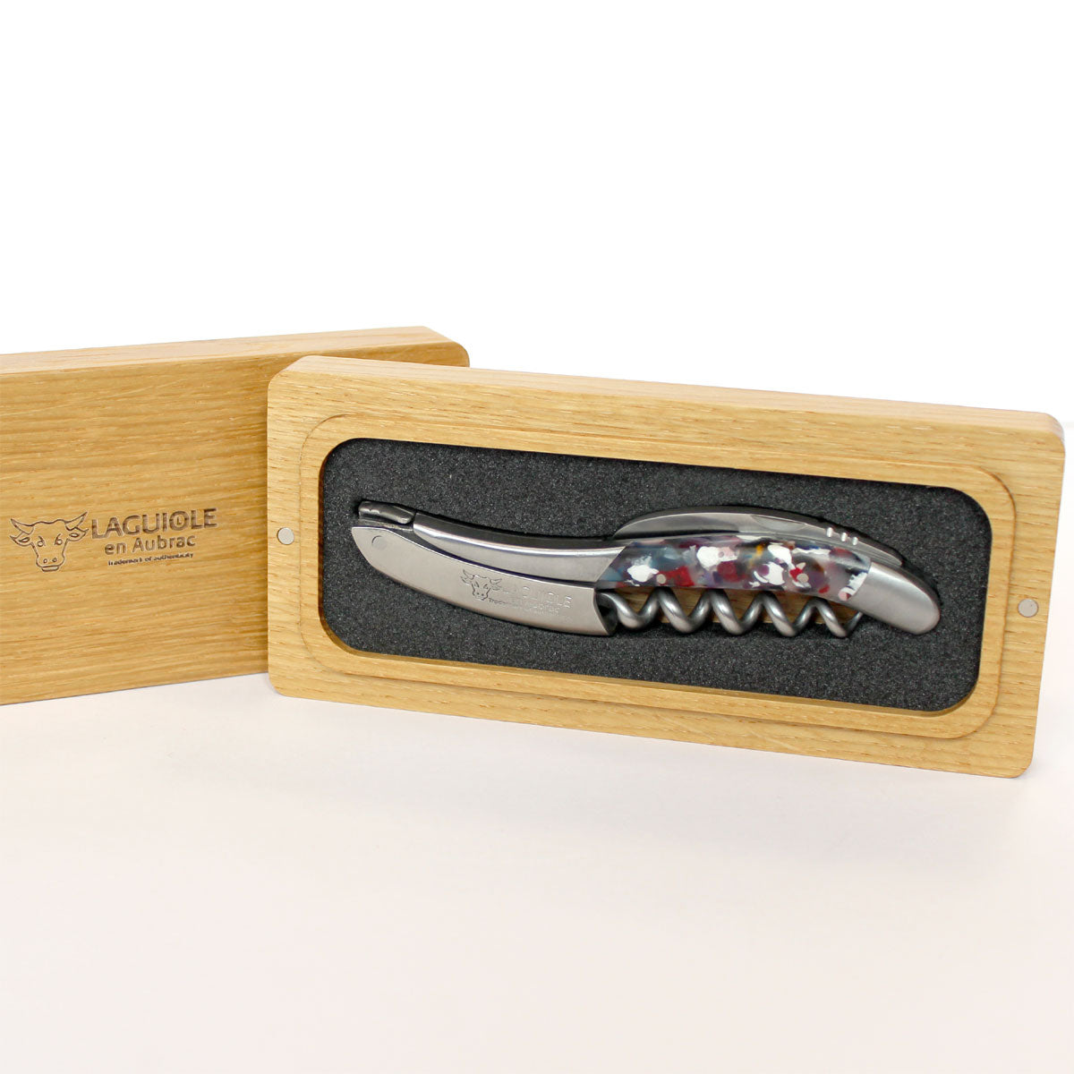 Laguiole en Aubrac Sommelier Corkscrew Harlequin Handle