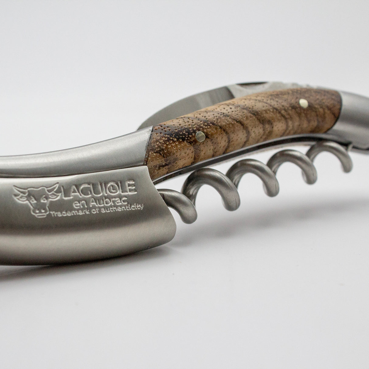 Laguiole En Aubrac Sommelier Corkscrew Zebrano Wood Handle
