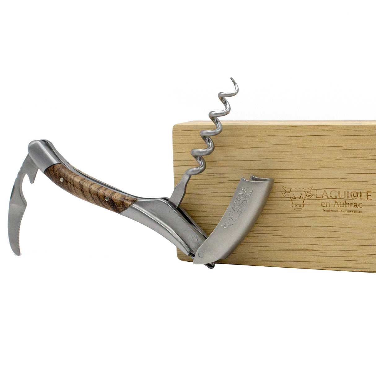 Laguiole En Aubrac Sommelier Corkscrew Zebrano Wood Handle