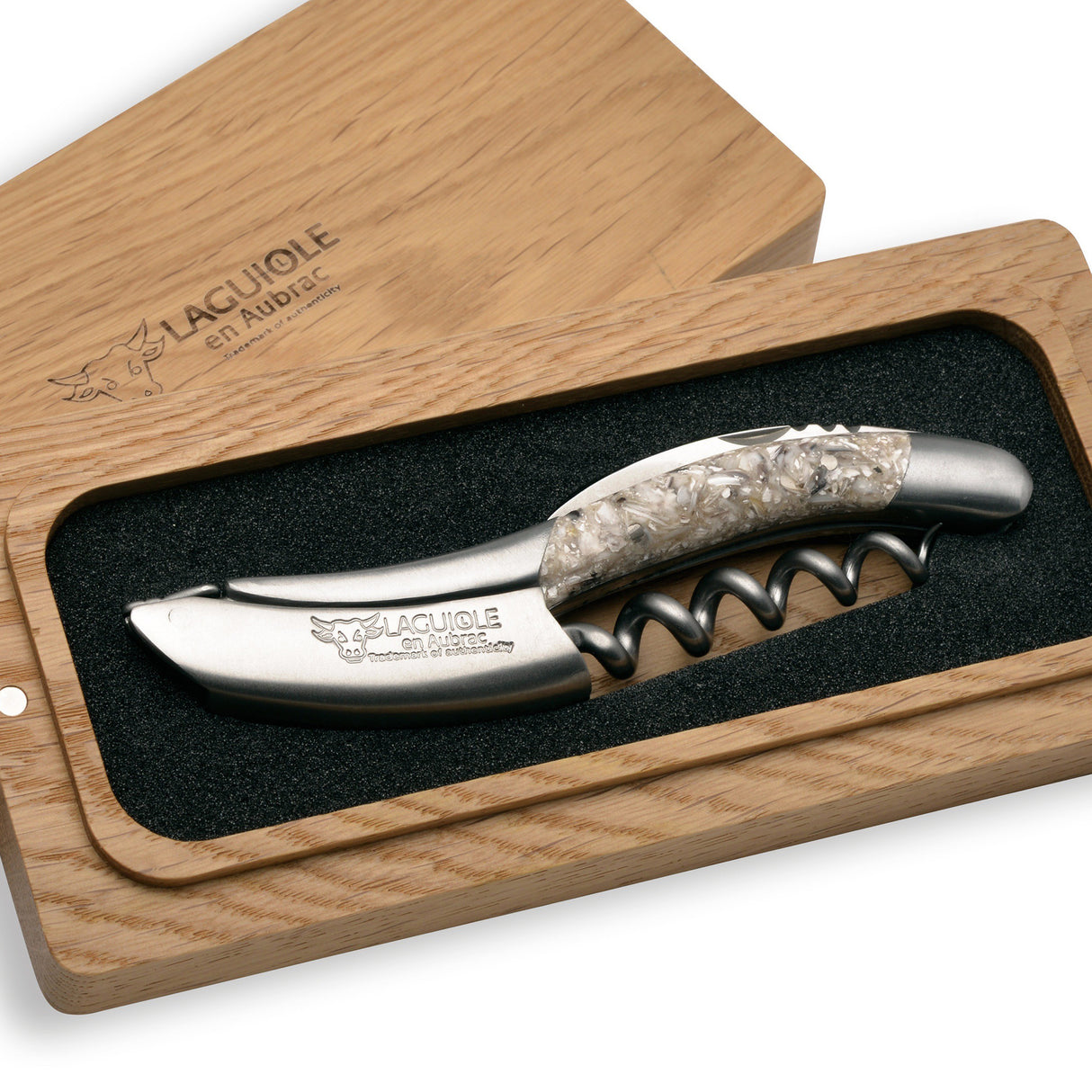 Laguiole En Aubrac Sommelier Corkscrew Oyster Shell Handle