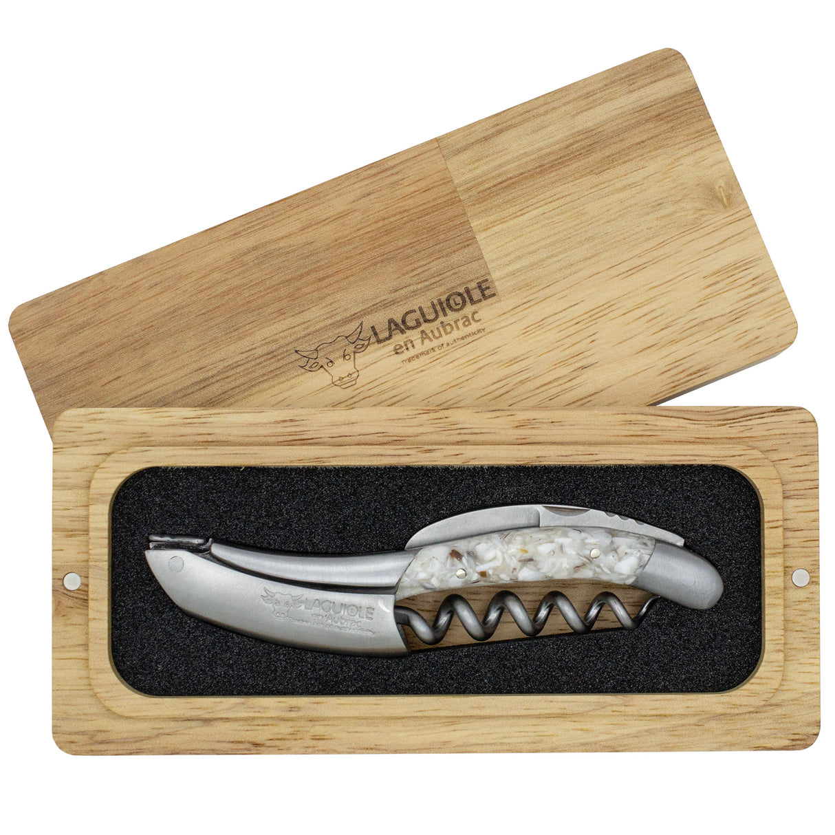 Laguiole en Aubrac Sommelier Corkscrew Oyster Shell Handle