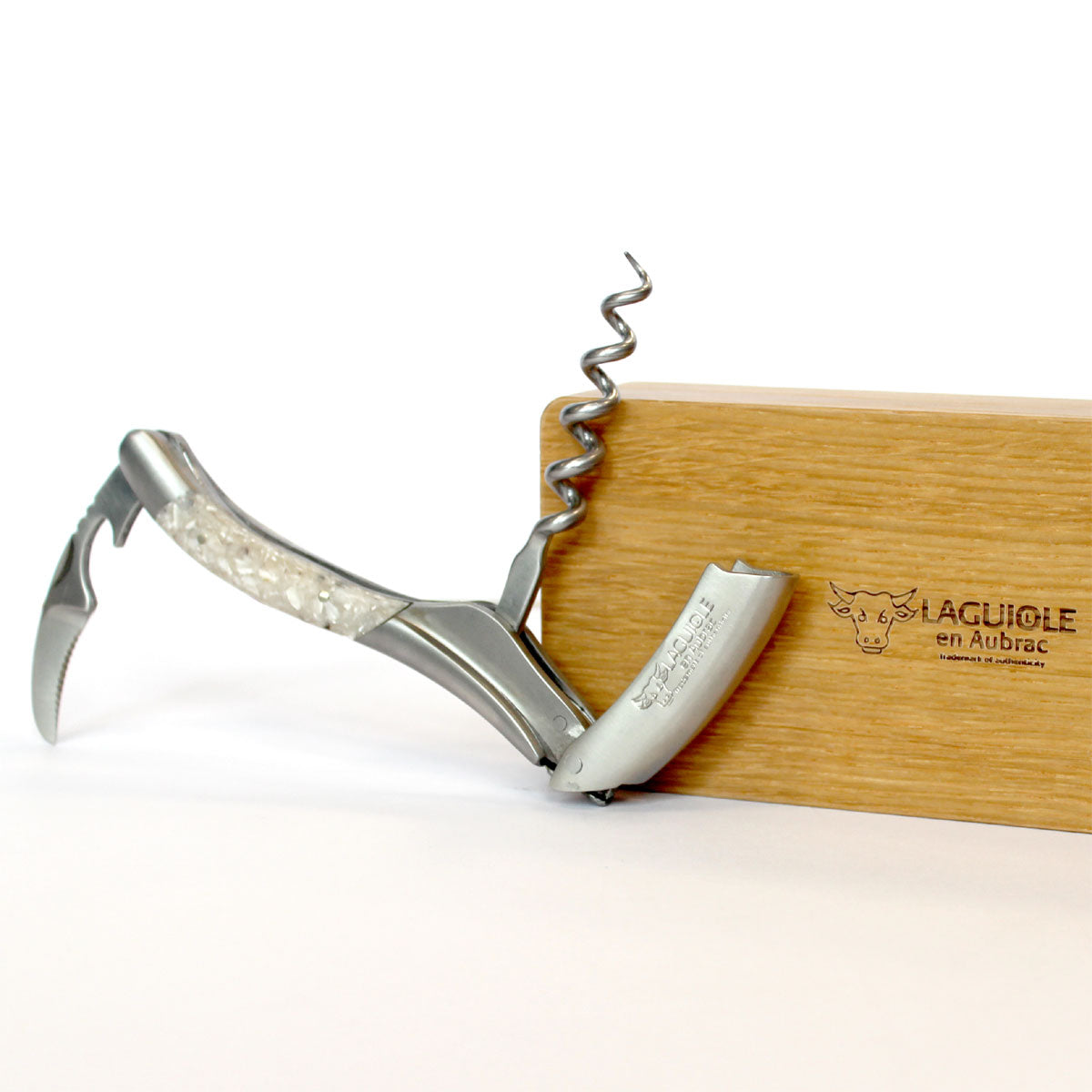 Laguiole en Aubrac Sommelier Corkscrew Oyster Shell Handle