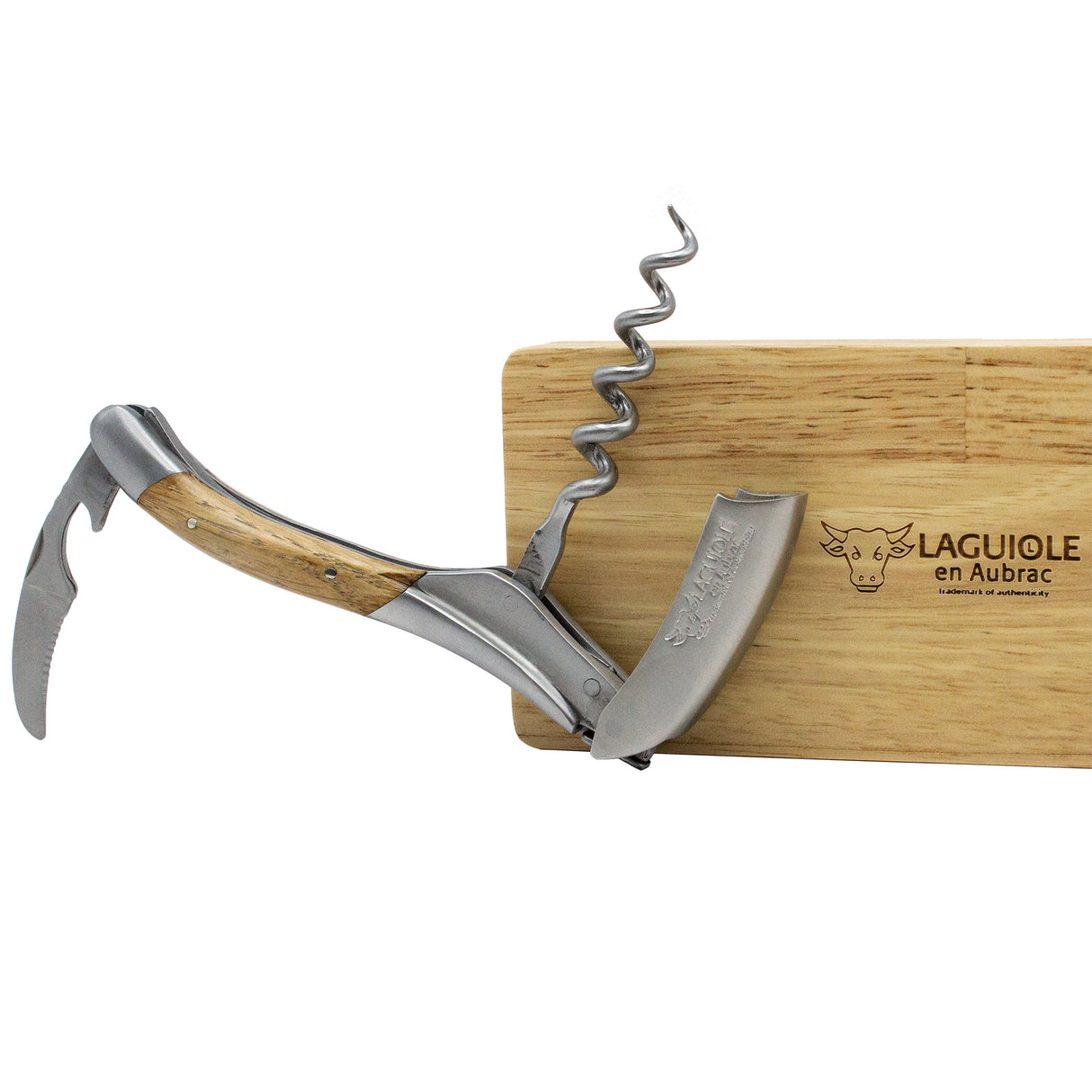 Laguiole En Aubrac Sommelier Corkscrew Oak Barrel Handle