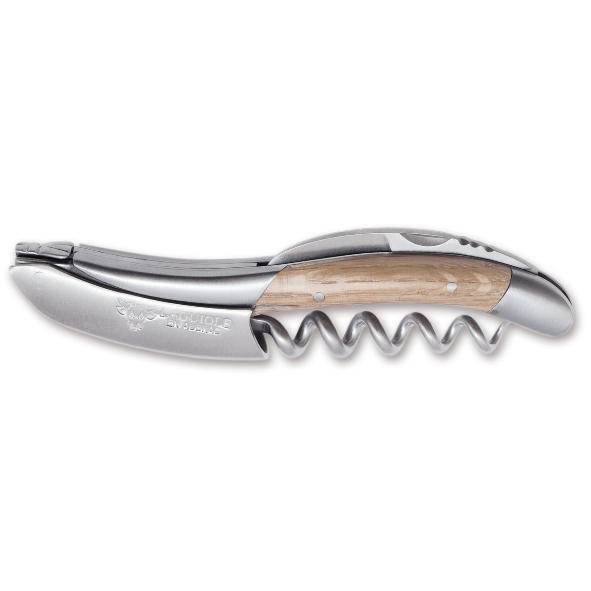 Laguiole En Aubrac Sommelier Corkscrew Oak Barrel Handle