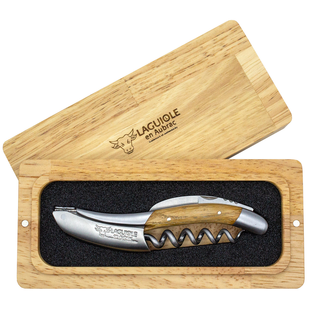 Laguiole en Aubrac Sommelier Corkscrew Oak Barrel Handle