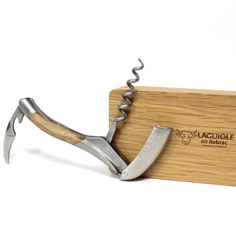 Laguiole en Aubrac Sommelier Corkscrew Oak Barrel Handle