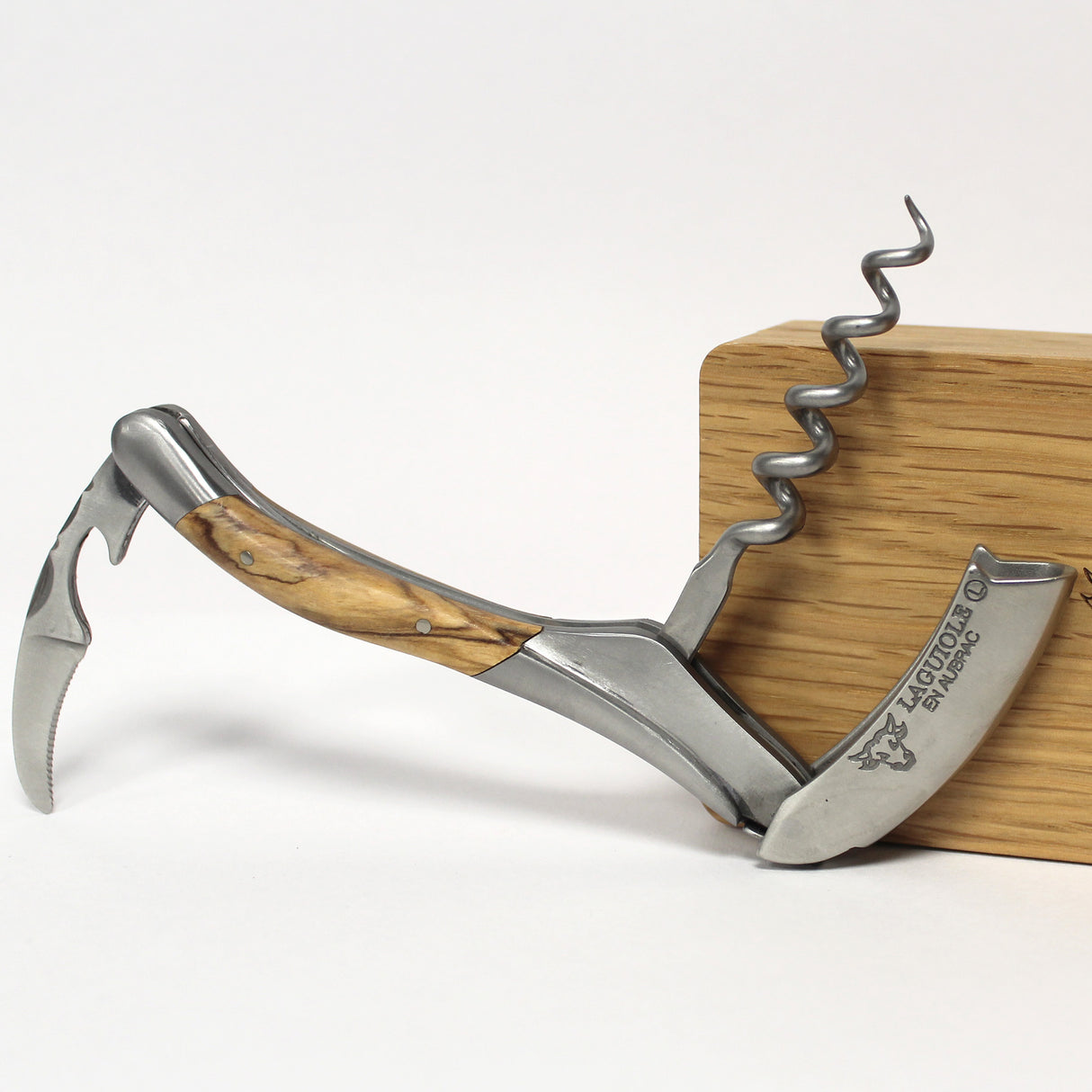 Laguiole en Aubrac Sommelier Corkscrew Olive Wood Handle