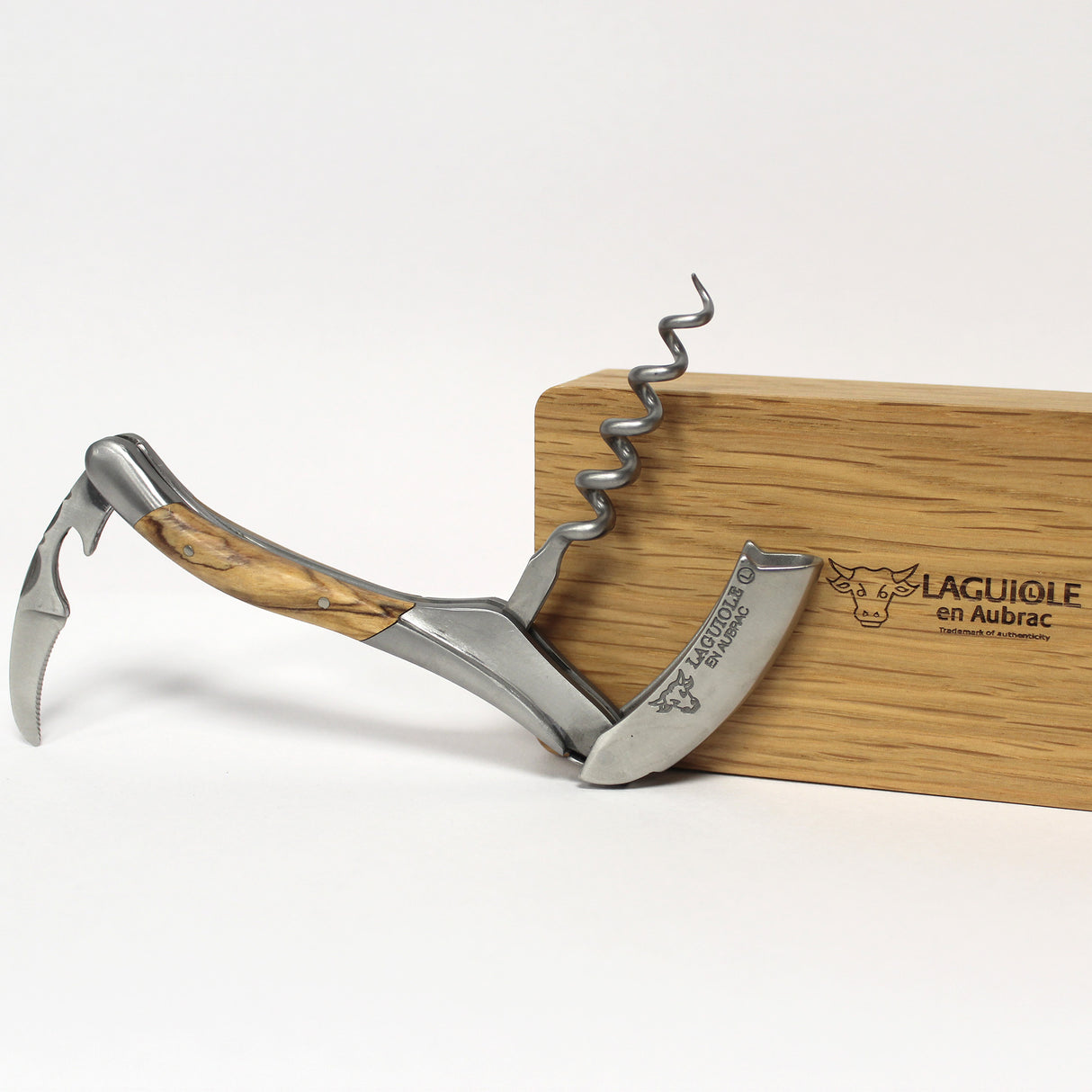 Laguiole en Aubrac Sommelier Corkscrew Olive Wood Handle