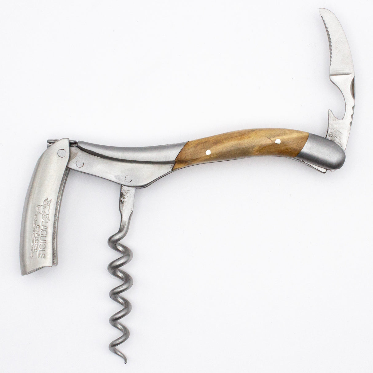 Laguiole En Aubrac Sommelier Corkscrew Olive Wood Handle