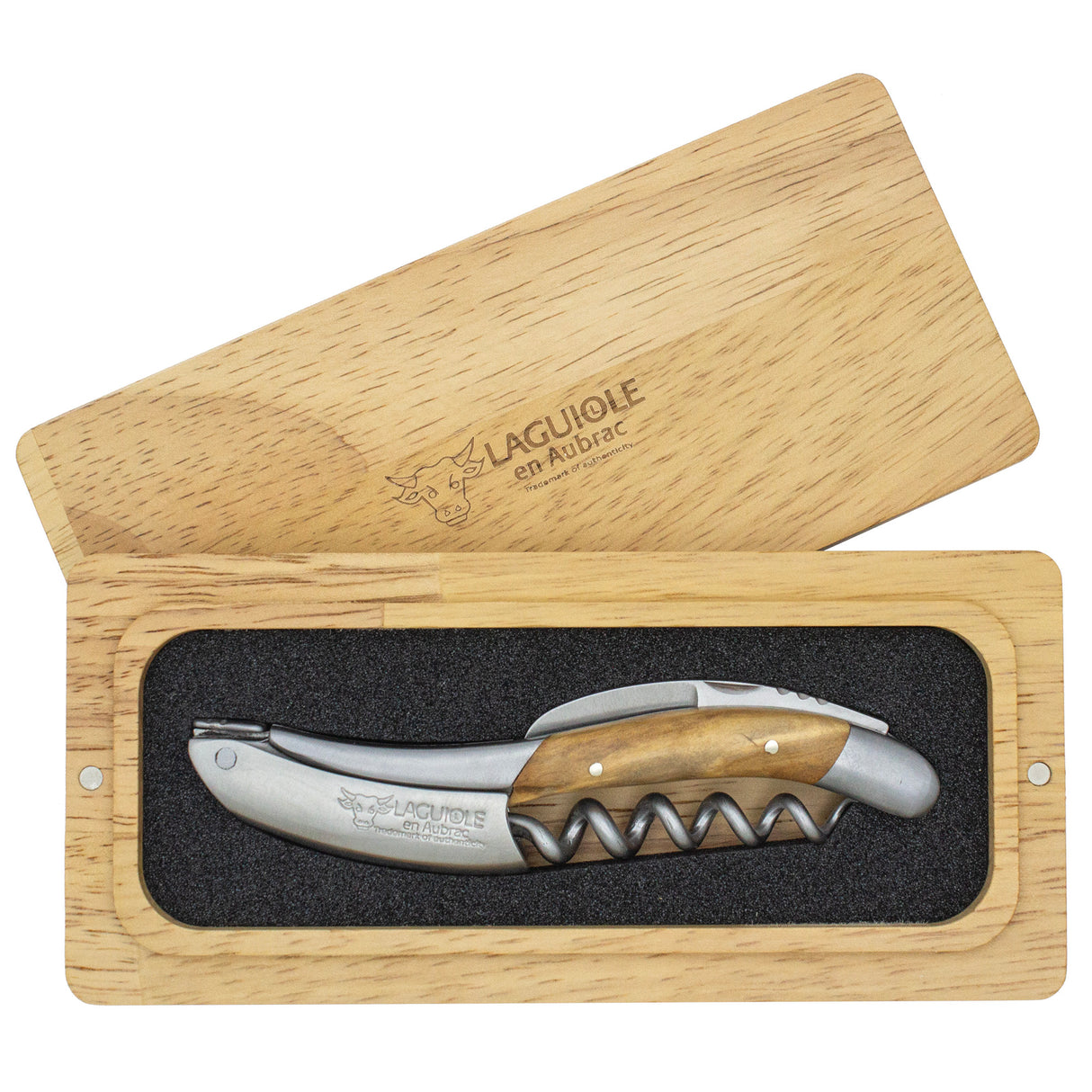 Laguiole En Aubrac Sommelier Corkscrew Olive Wood Handle