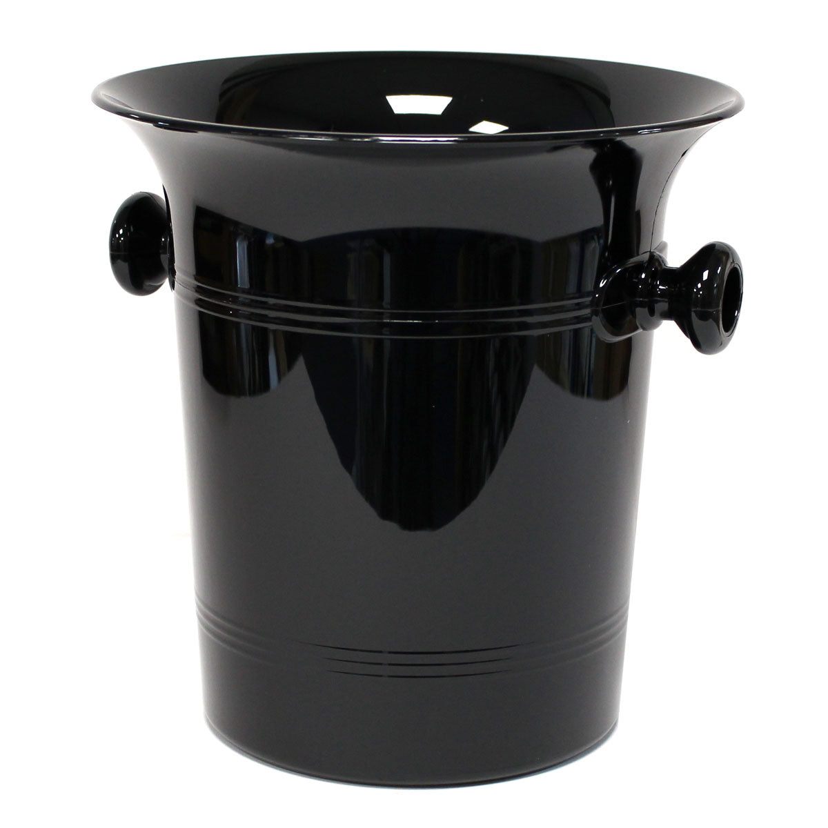 Plastic Wine Champagne Cooler Ice Bucket Black