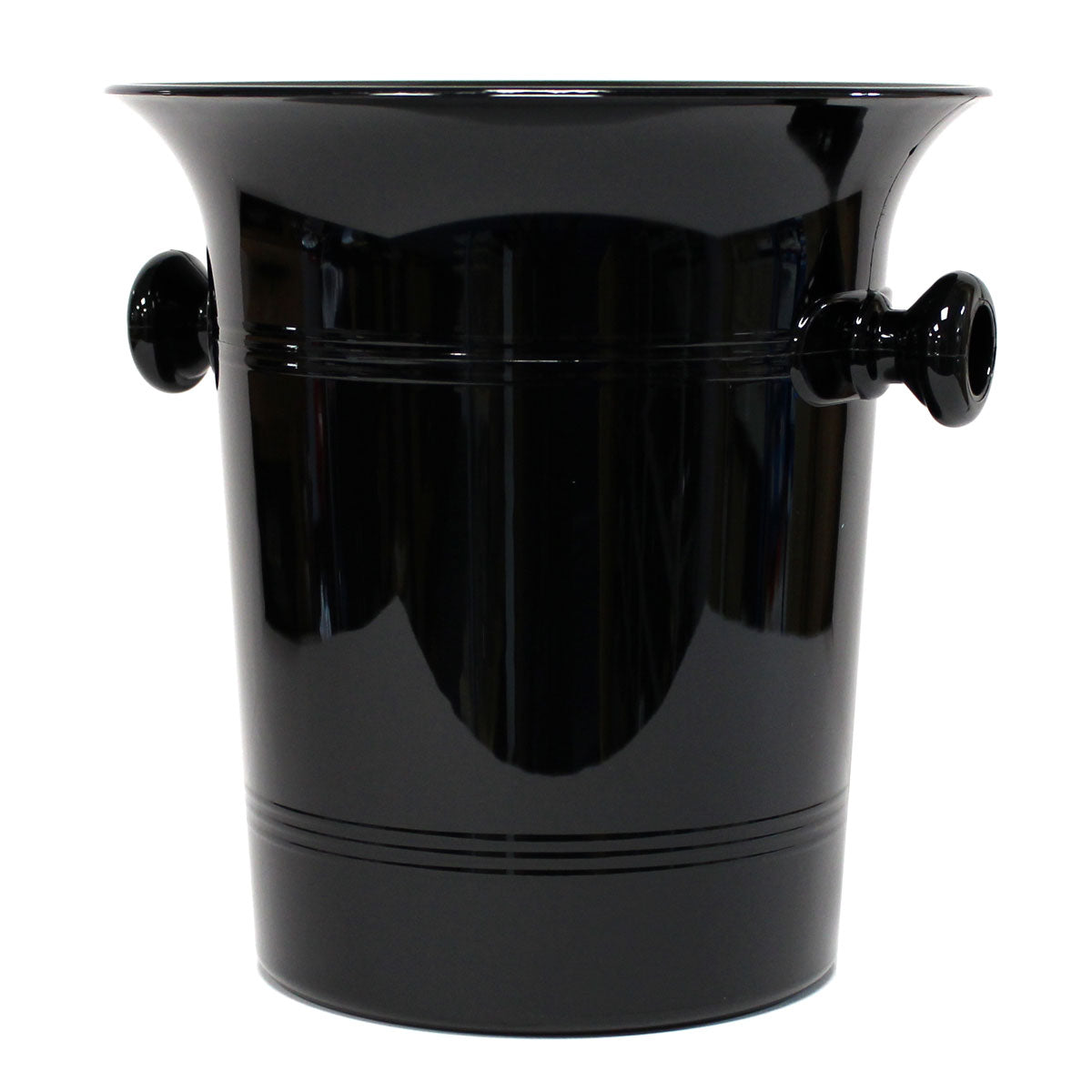 Plastic Wine Champagne Cooler Ice Bucket Black