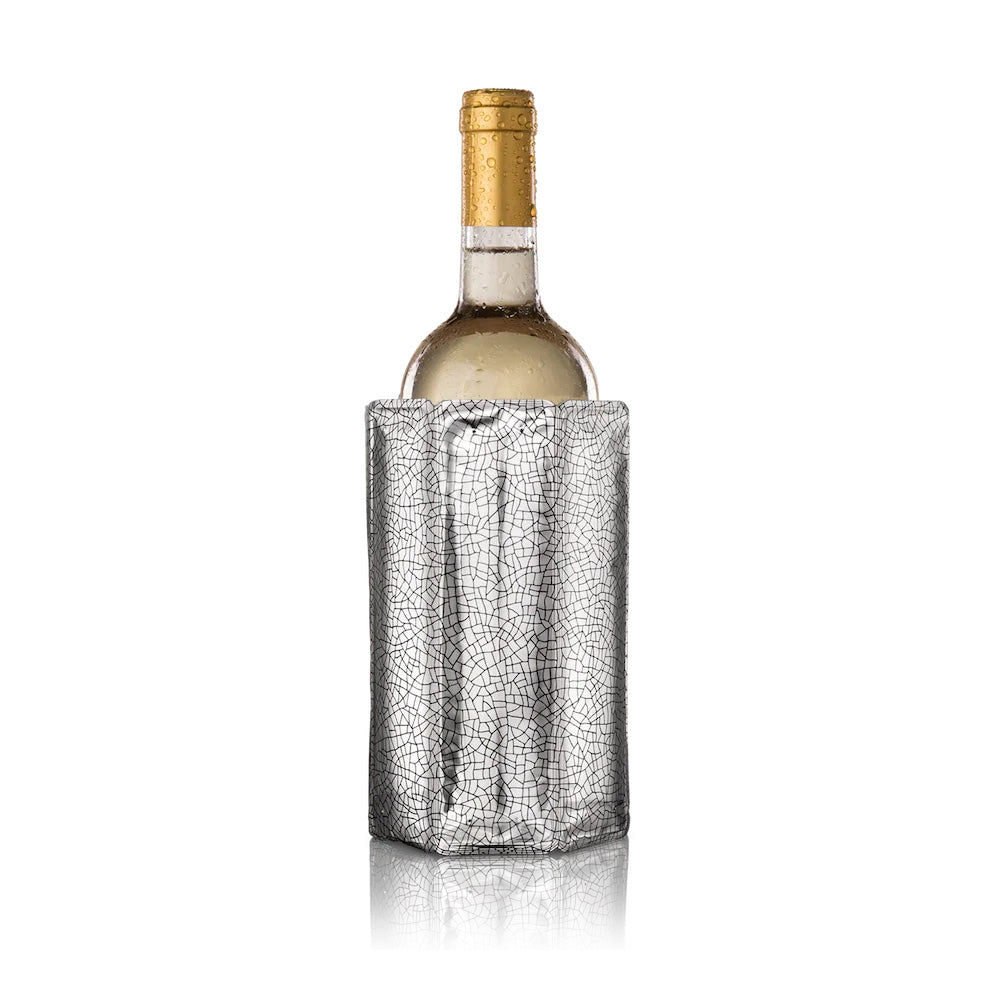Vacu Vin Rapid Ice Wine Cooler Sleeve Silver