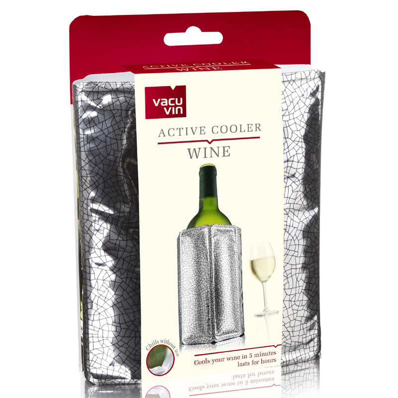 Vacu Vin Rapid Ice Wine Cooler Sleeve Silver