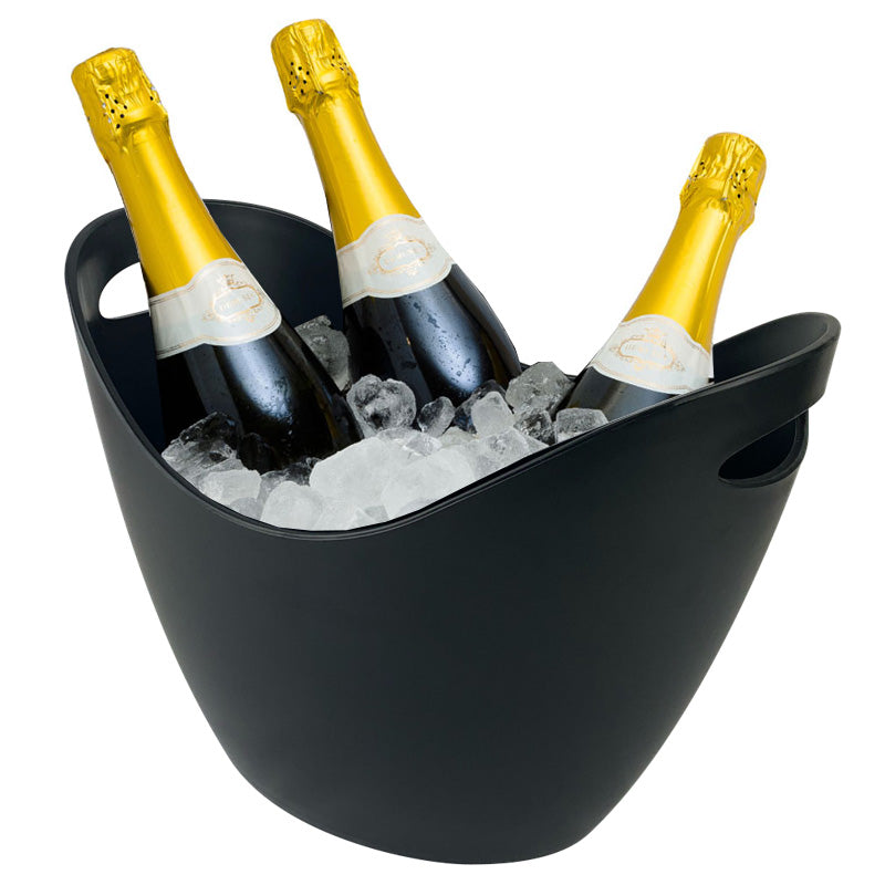 Wineware 8l Plastic Wine Champagne Cooler Bucket Black