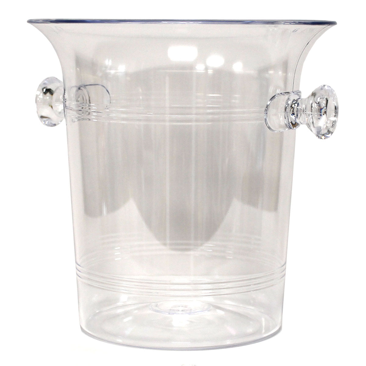 Plastic Wine Champagne Cooler Ice Bucket Clear