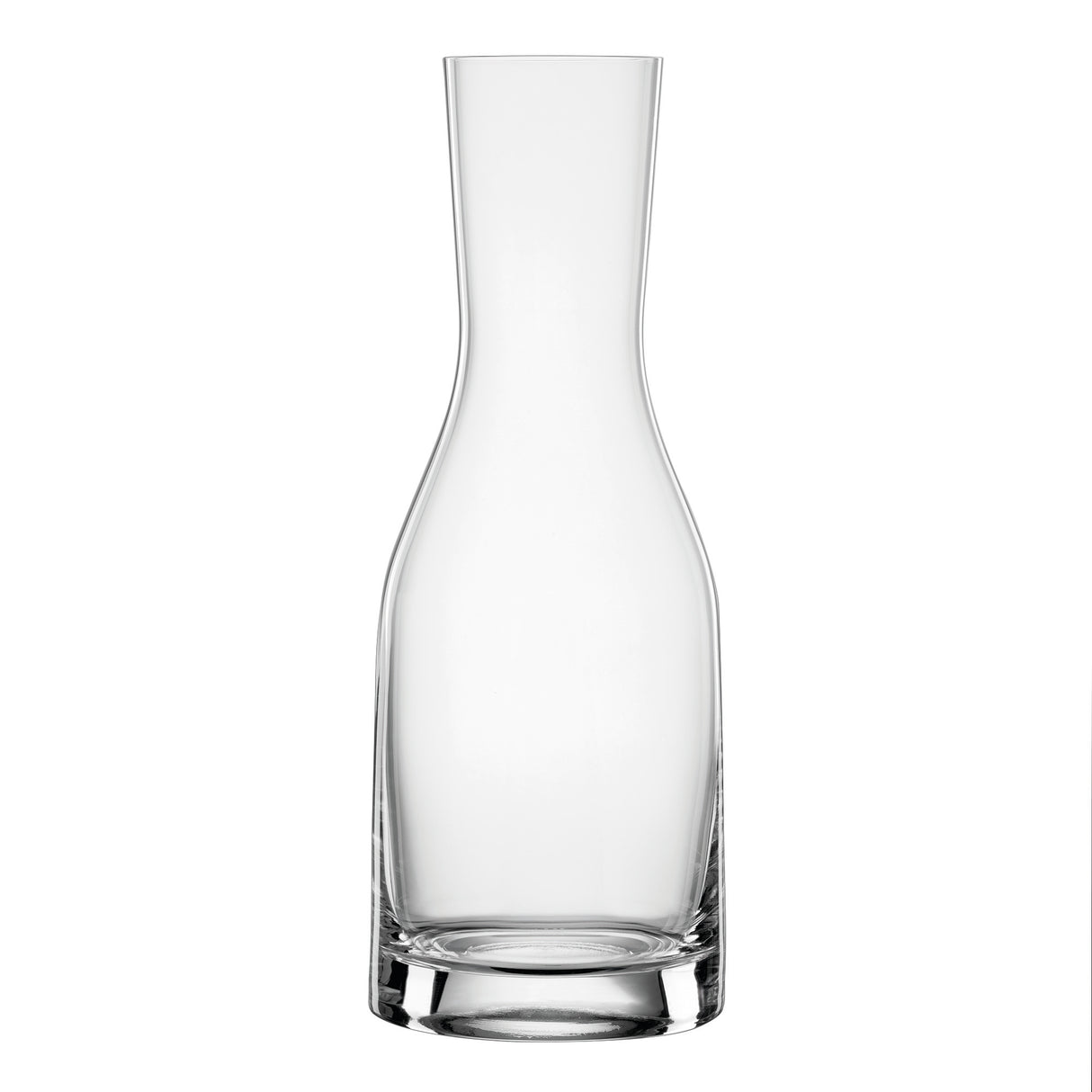 A clear Spiegelau Ultra Wine / Water Carafe 500ml by Spiegelau, crafted from crystal glass with a narrow neck and wide base, stands upright against a plain white background.
