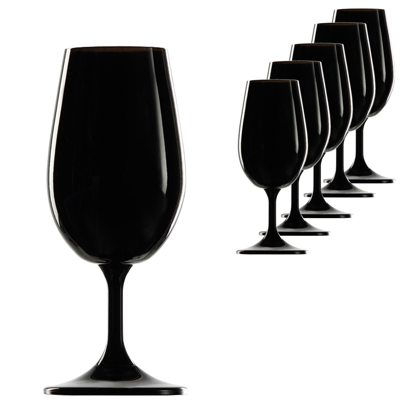 Iso Type Black Wine Tasting Glasses 21cl Set Of 6 Blind Wine Tastings