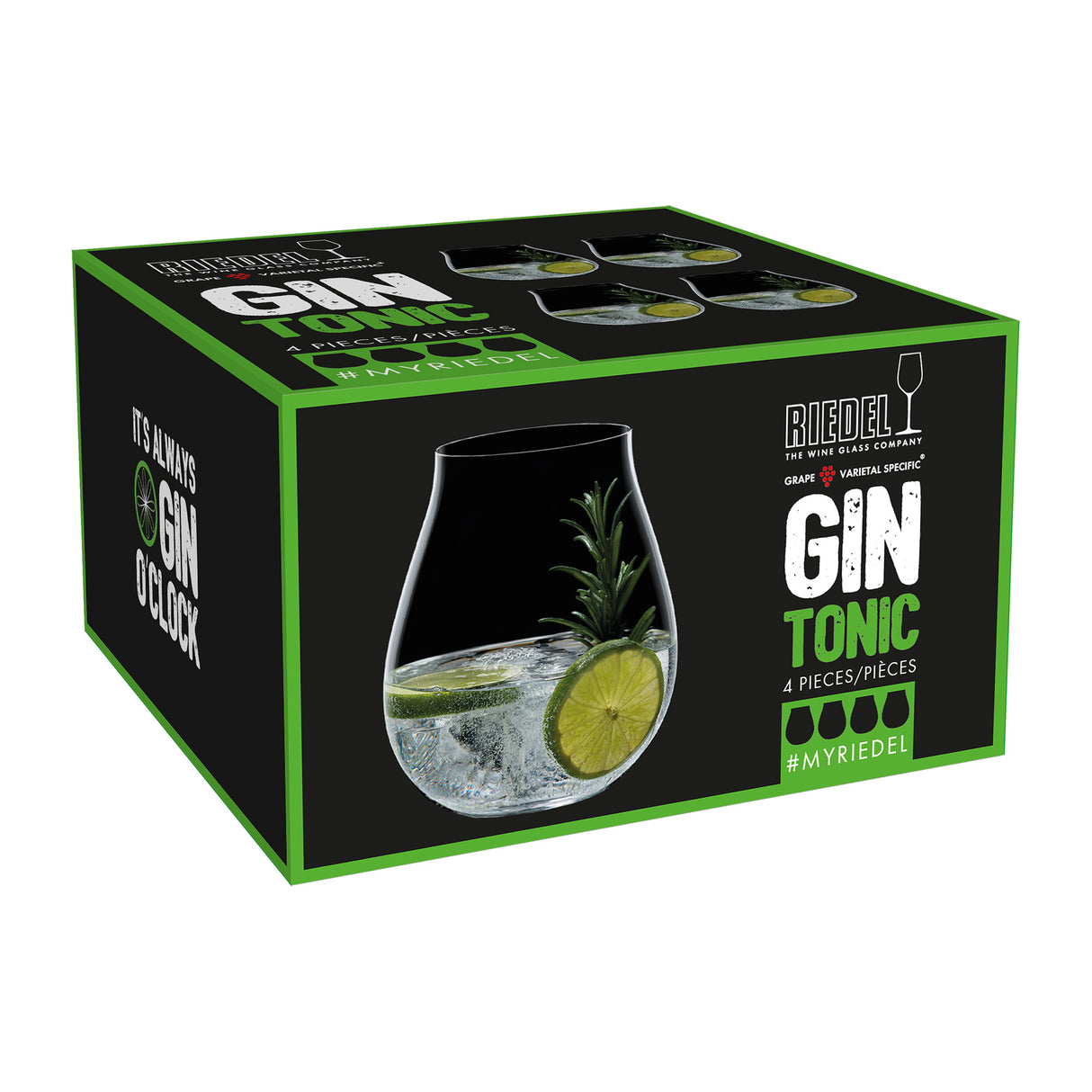Riedel Stemless Gin Tonic Glasses Set Of 4 5414 67