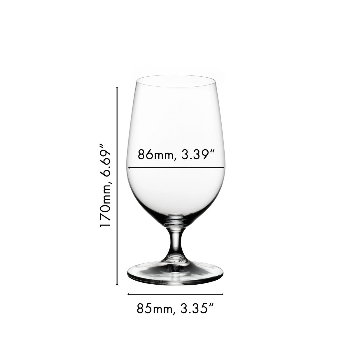 Riedel Ouverture Stemmed Beer Water Glasses Set Of 2 6408 11