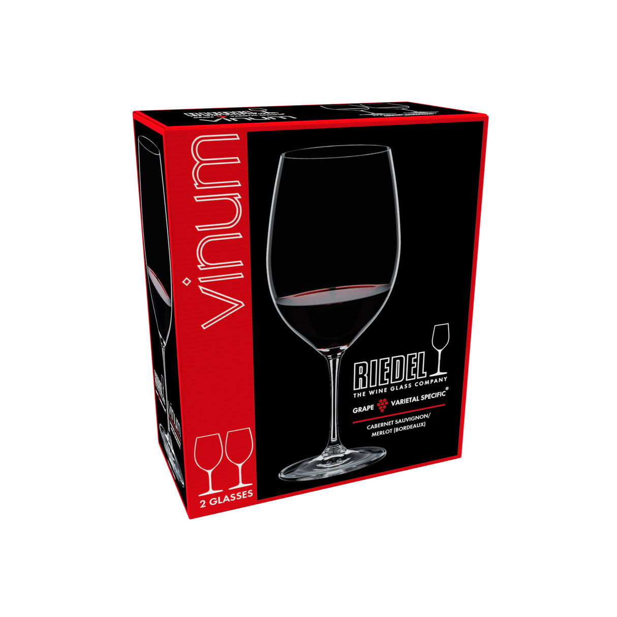 Riedel Vinum Bordeaux Cabernet Sauvignon Merlot Glass Set Of 2 6416 0