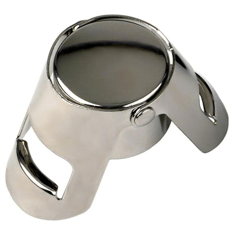 Nickel Plated Champagne Bottle Stopper Sealer With 2 Fastening Clips