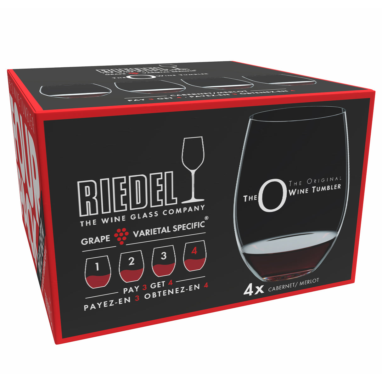 Riedel O Range Stemless Cabernet / Merlot Glass - Set of 4 - 7414/0