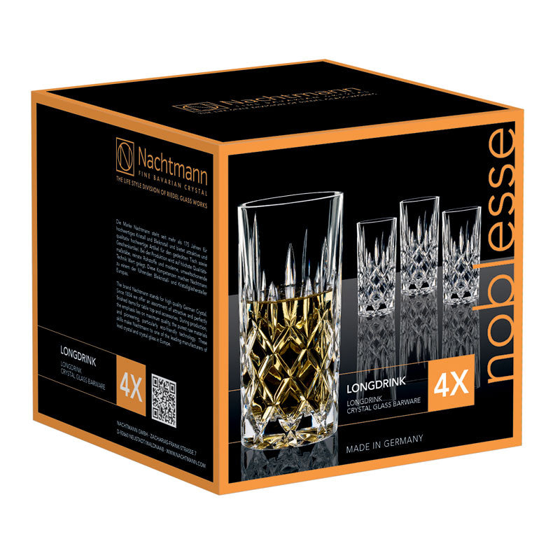 Nachtmann Noblesse Long Drink Mixer Tumbler Set Of 4