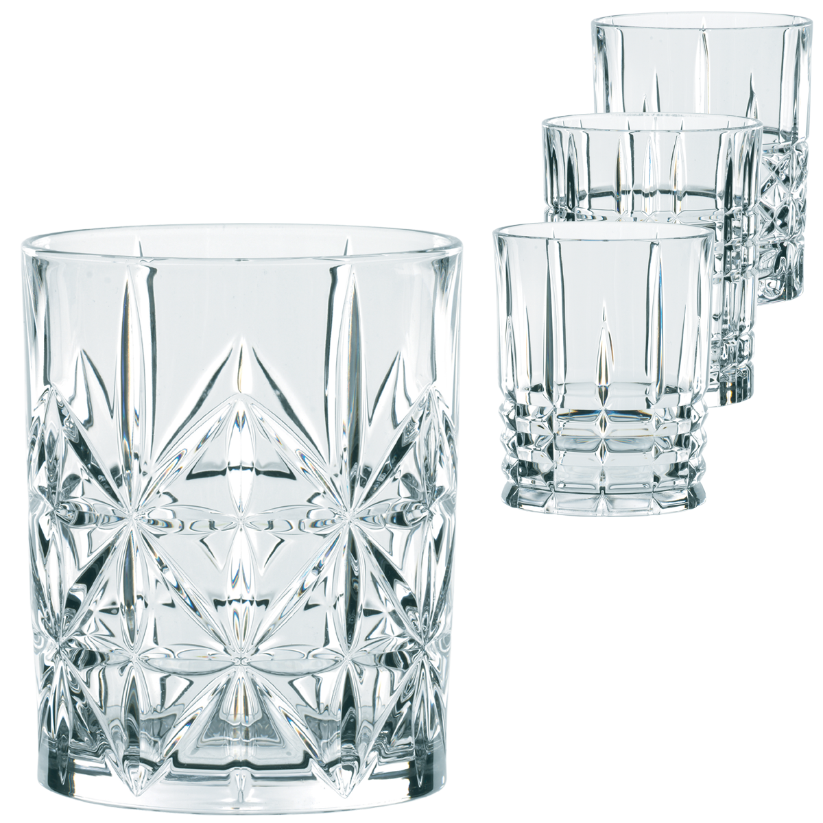 Nachtmann Highland Cut Glass Whisky Tumbler Set Of 4