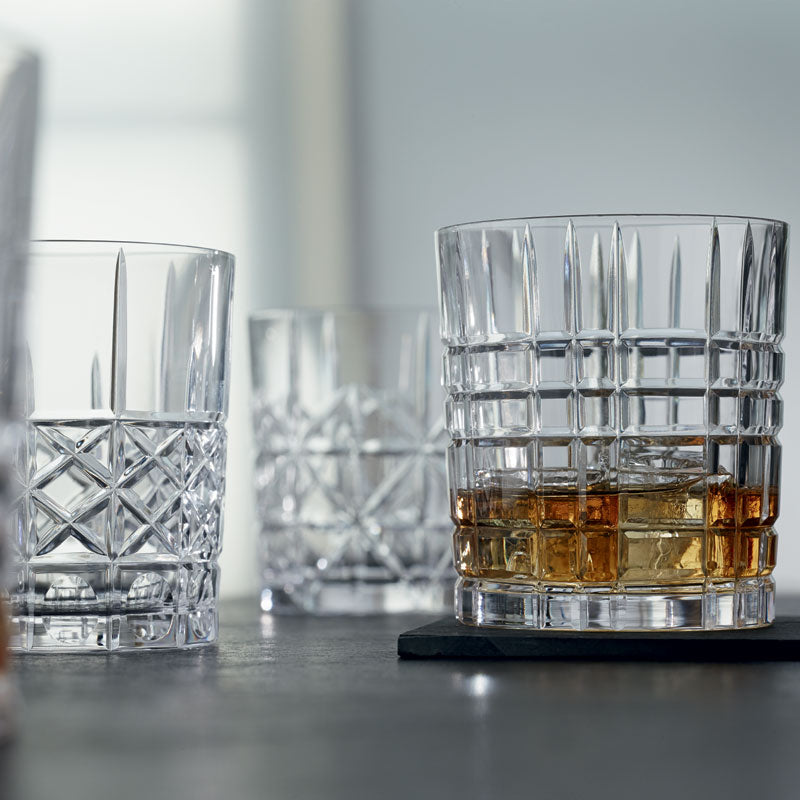 Nachtmann Highland Cut Glass Whisky Tumbler Set Of 4