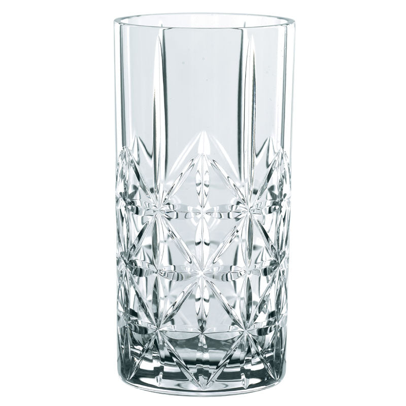 Nachtmann Highland Cut Glass Long Drink Mixer Tumbler - Set of 4