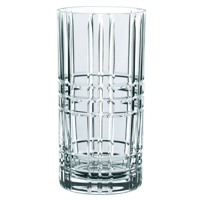 Nachtmann Highland Cut Glass Long Drink Mixer Tumbler Set Of 4