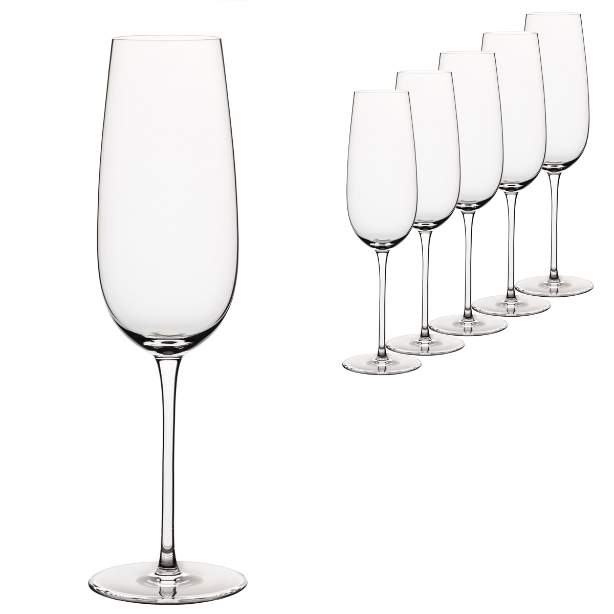 Elia Leila Crystal Champagne Sparkling Wine Glass Set Of 6