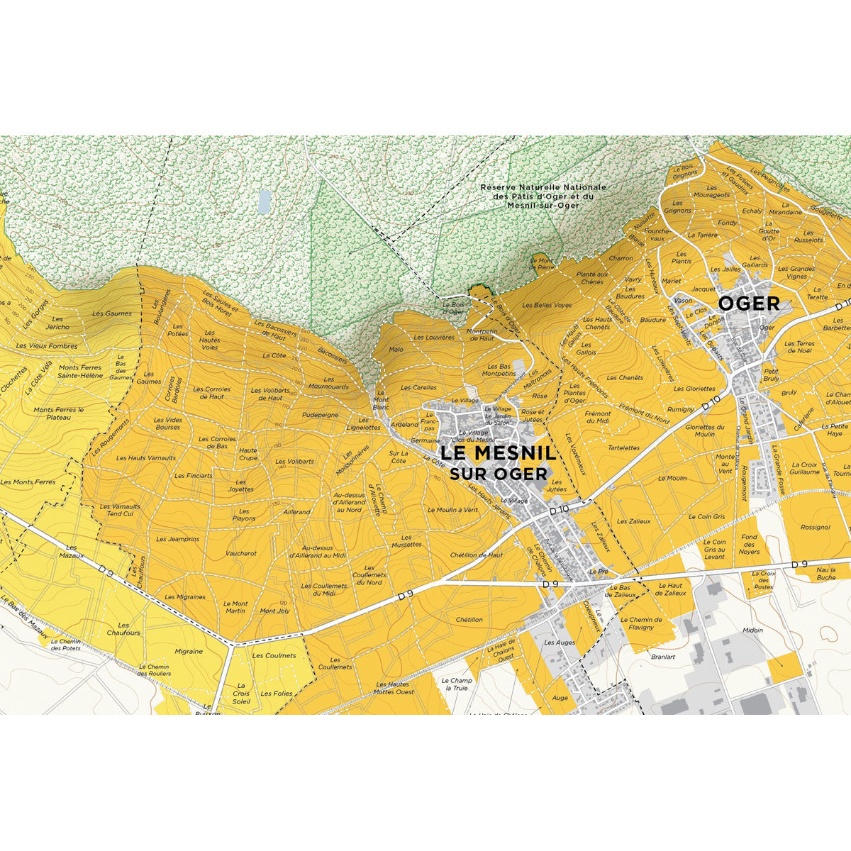 De Long 's Wine Map Of Cote Des Blancs Champagne Wine Regions
