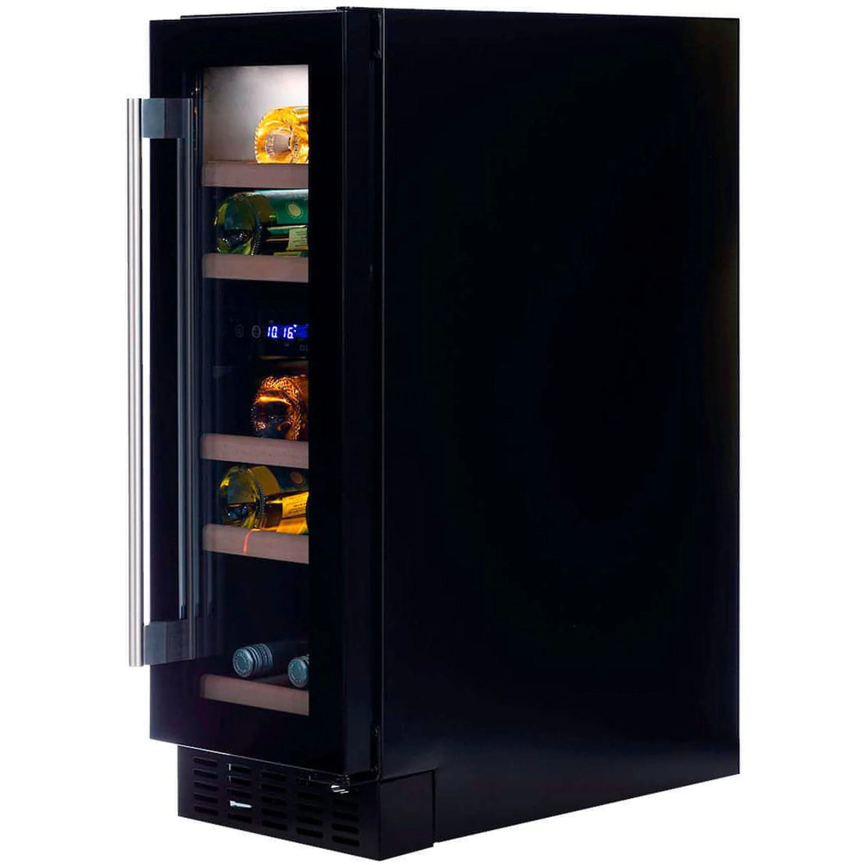Dunavox Flow 17 Bottle 2-Temperature Built-In Undercounter Wine Cabinet - Black DAUF-17.58DB