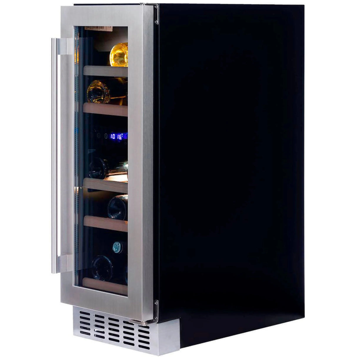 Dunavox Flow 17 Bottle 2 Temperature Built In Undercounter Wine Cabinet Stainless Steel Dauf 17 58dss