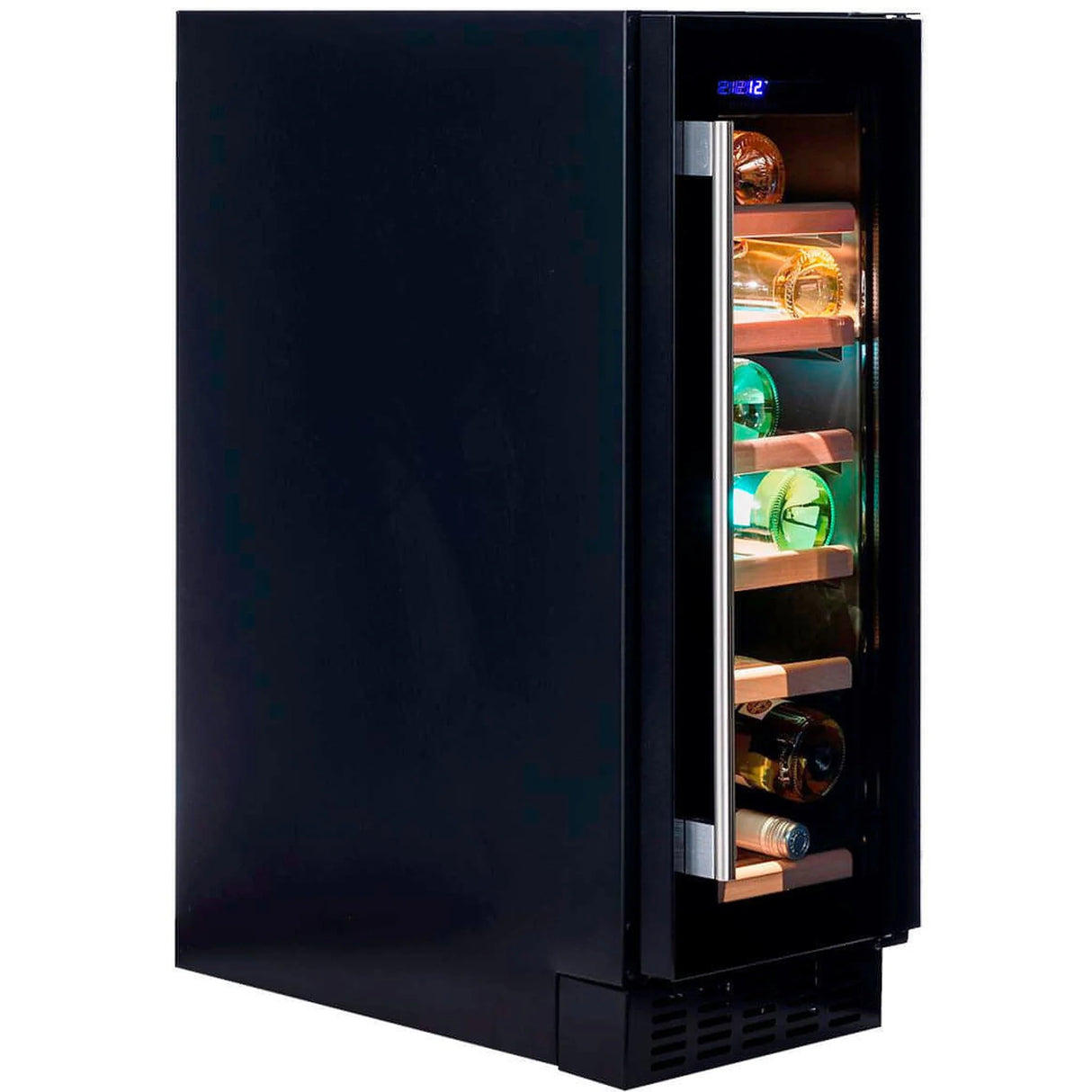 Dunavox Flow 19 Bottle Single Temperature Built In Undercounter Wine Cabinet Black Dauf 19 58b