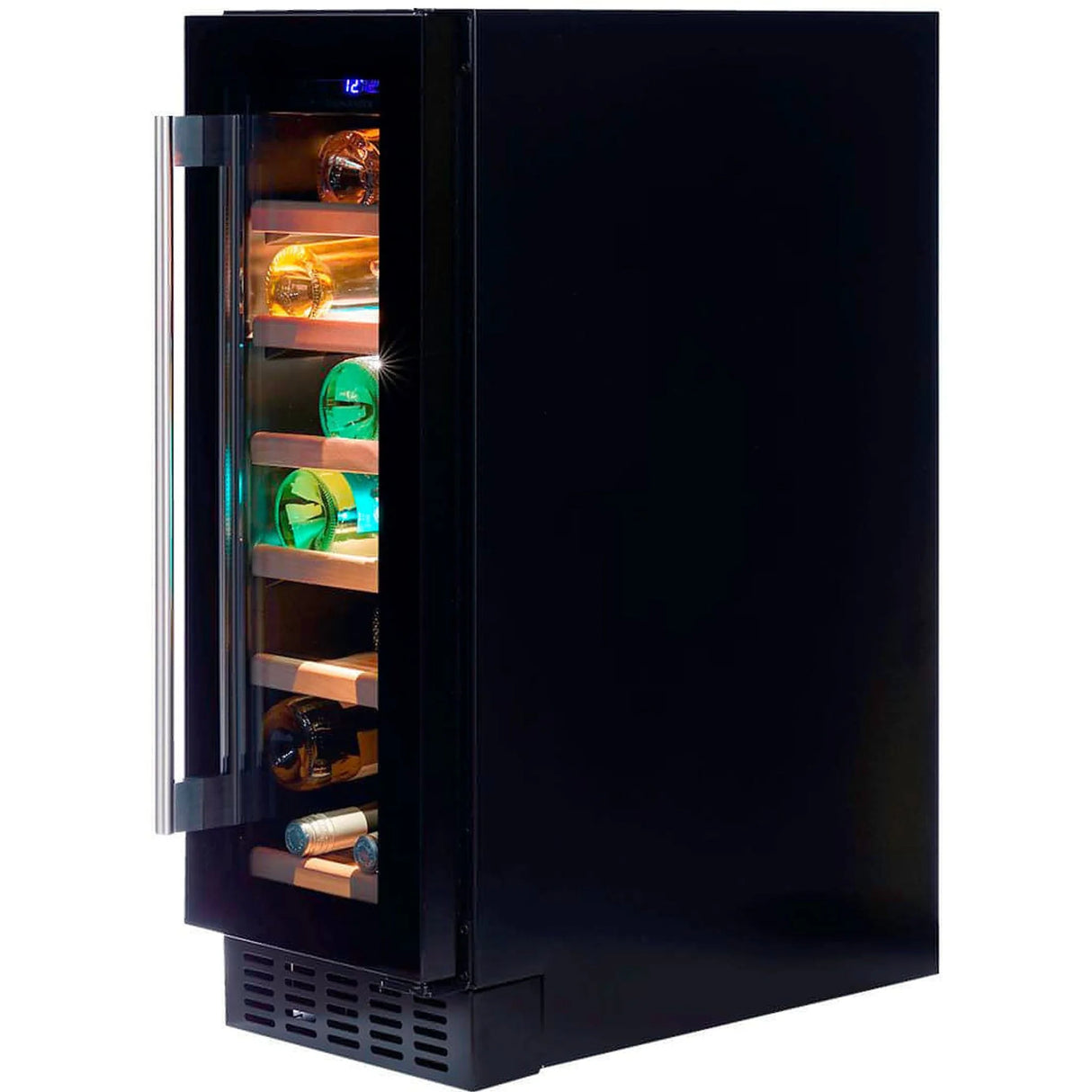 Dunavox Flow 19 Bottle Single Temperature Built In Undercounter Wine Cabinet Black Dauf 19 58b